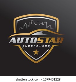 Car Showroom Logo design. Car, Automotive Logo Vector Template