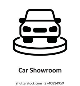 Car Showroom Vector icon which can easily modify or edit

