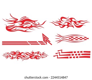 Car side door sticker design. Auto vinyl decal template. Suitable for printing or cutting