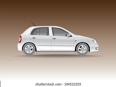 Car from the side - illustration