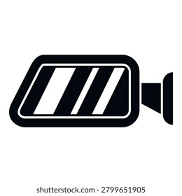 Car side mirror vector graphic illustrating vehicular safety and driving