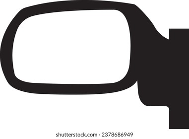 Car side mirror vector icon 