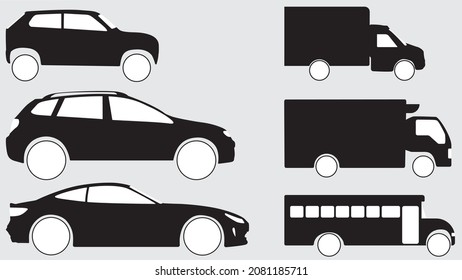Car side Model icon.  Vector illustration 