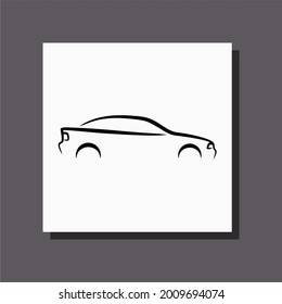 car side one line continuous