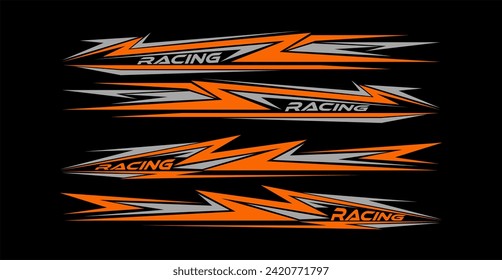 Car side stickers set. Speed racing decals for tuning Sports stripes. 
Auto Racing Stripes Stickers