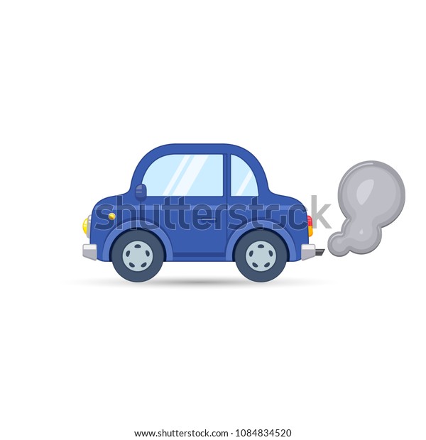 Car Side View Car Exhaust Traffic Stock Vector (Royalty Free ...