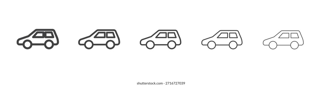 Car side view icon design, logo, app, UI. Vector illustration, EPS