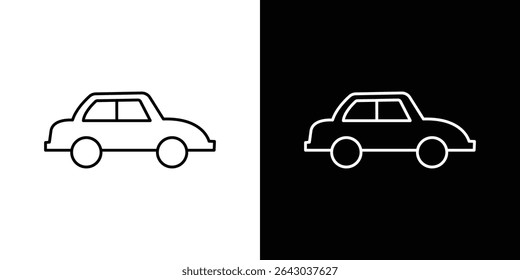 Car side view icon Flat style logo vector. perfect for UI designs