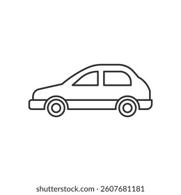 Car side View Icon isolated on white background