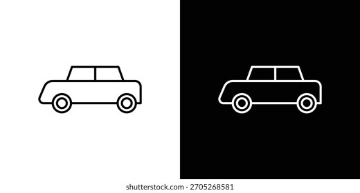 Car side view icon logotype designs. modern icon design set
