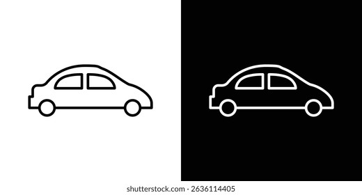 Car side view icon symbol concept for graphic design, Website, UI. EPS