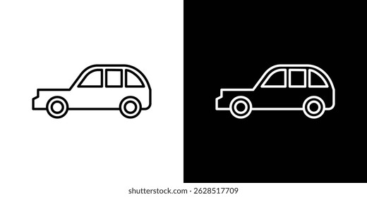 Car side view icon vector for web, computer and mobile apps