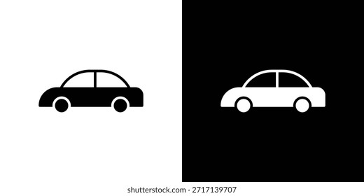 Conjunto de iconos de vista lateral de coche. iconos vectoriales diseñados en estilo relleno
