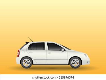 Car from side, view, illustration