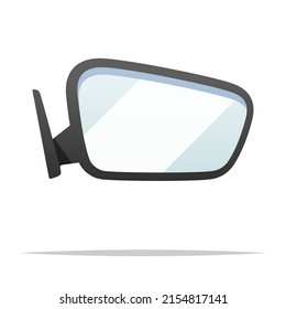 Car Side View Mirror Vector Isolated Illustration