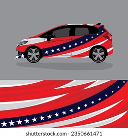 Car side and wrap sticker design. Auto vinyl decal template. Suitable for printing or cutting.