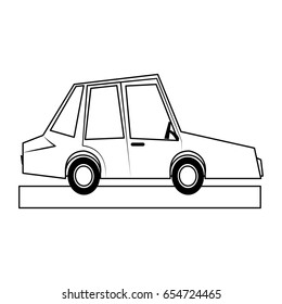 car sideview cartoon icon image 