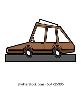 car sideview cartoon icon image 