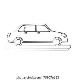 Car sideview vehicle icon vector illustration graphic design