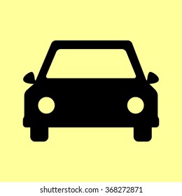 Car sign. Flat style icon vector illustration.