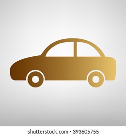 Car sign. Flat style icon