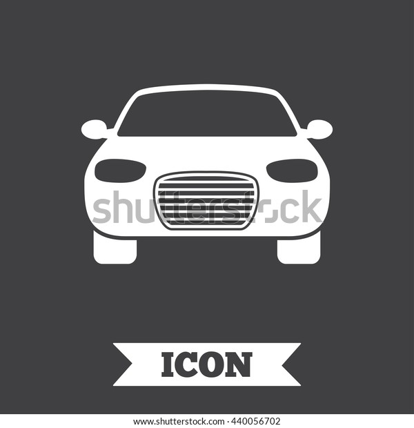 Car sign icon.\
Delivery transport symbol. Graphic design element. Flat car symbol\
on dark background. Vector