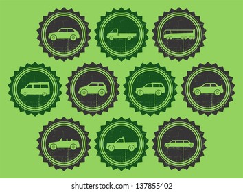 car sign icon label set