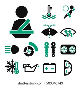car sign icon set