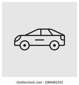 Car sign icon in trendy flat style isolated on grey background, modern symbol vector illustration for web