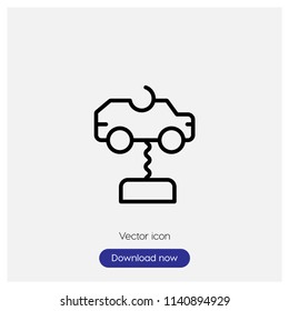 Car sign icon in trendy flat style isolated on grey background, modern symbol vector illustration for web