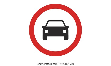 Car Sign or Icon. Vector isolated editable flat illustration
