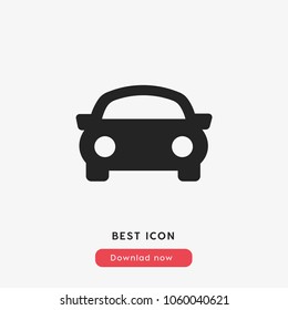 Car sign icon vector, vehicle symbol vector illustration for web and mobil app isolated on grey background