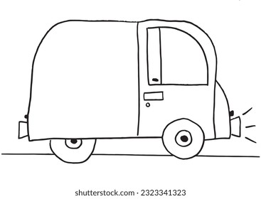Car sign illustration image. 
Hand drawn image artwork of car. 
Simple cute original logo.
Hand drawn vector illustration for posters, cards, t-shirts.