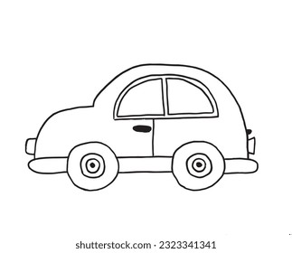 Car sign illustration image. 
Hand drawn image artwork of car. 
Simple cute original logo.
Hand drawn vector illustration for posters, cards, t-shirts.