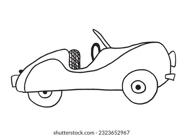 Car sign illustration image. 
Hand drawn image artwork of car. 
Simple cute original logo.
Hand drawn vector illustration for posters, cards, t-shirts.