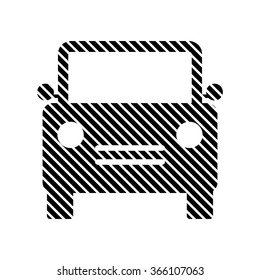 Car sign on white background. Vector illustration.