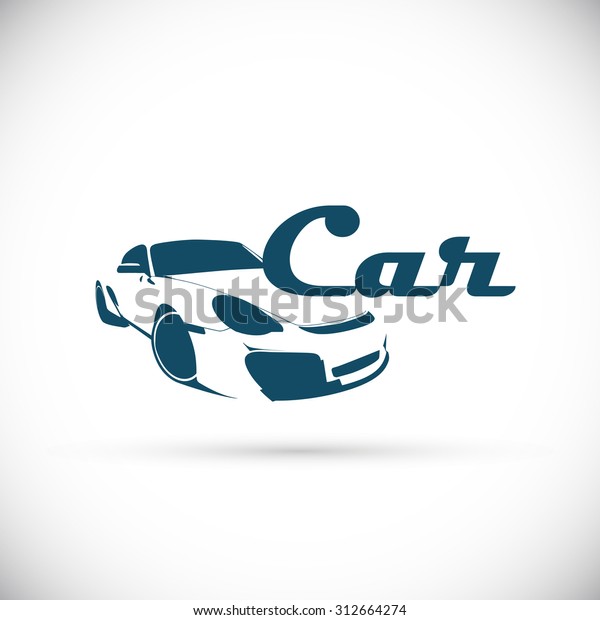 Car sign. Car service or car wash logo. Isolated\
on white background.\
Vector