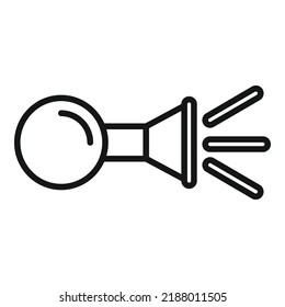 Vector de contorno del icono de la señal del coche. Servicio automático. Repuesto de motor