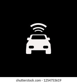 car with signal vector icon. flat car with signal design. car with signal illustration for graphic 