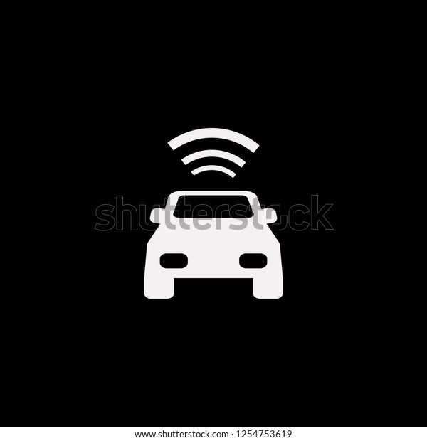 car with signal vector\
icon. flat car with signal design. car with signal illustration for\
graphic 