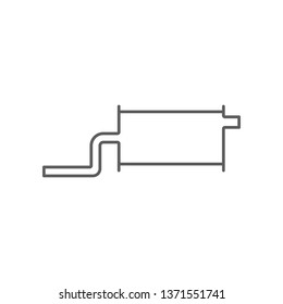 car silencer icon. Element of Car repear for mobile concept and web apps icon. Outline, thin line icon for website design and development, app development