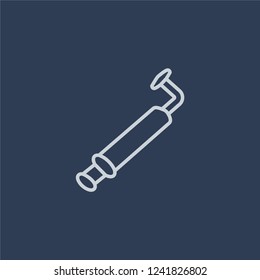 car silencer icon. car silencer linear design concept from Car parts collection. Simple element vector illustration on dark blue background.
