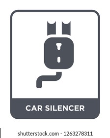 car silencer icon vector on white background, car silencer trendy filled icons from Car parts collection, car silencer simple element illustration