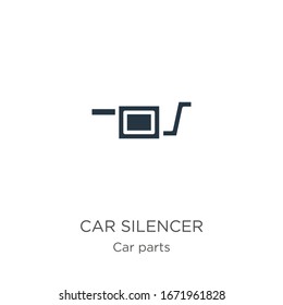 Car silencer icon vector. Trendy flat car silencer icon from car parts collection isolated on white background. Vector illustration can be used for web and mobile graphic design, logo, eps10