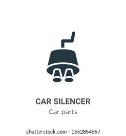 Car silencer vector icon on white background. Flat vector car silencer icon symbol sign from modern car parts collection for mobile concept and web apps design.