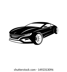 Car Silhouette Abstract Logo Vector Illustration