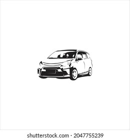 Car Silhouette Automotive Transportation Vector Black Graphic Design Element 