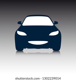 The car silhouette. Automotive vector element