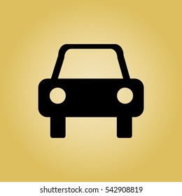 car silhouette. Compact car