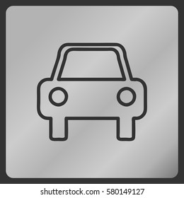 car silhouette. Compact car